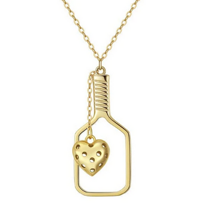 Pickleball Love Gold Heart Necklace, pickleball jewelry, pickle ball jewelry, pickleball jewelry, pickleball necklace, best pickleball gifts, pickleball for women