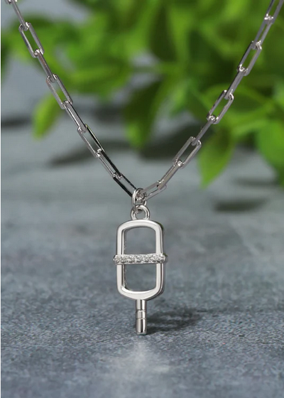 Pickleball The Rally Silver Necklace