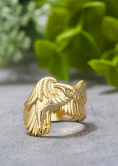 Everwild Animal Jewelry Eagle Rapture Gold Ring