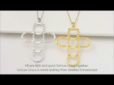 Dark Horse Faith & Luck Cross Necklace Silver