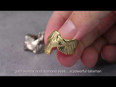 The Everwild Eagle Rapture Gold Ring is a stunning piece of jewelry that features intricate details inspired by the majesty of the eagle. Crafted from high-quality gold, this ring has a unique and eye-catching design that is sure to turn heads.
